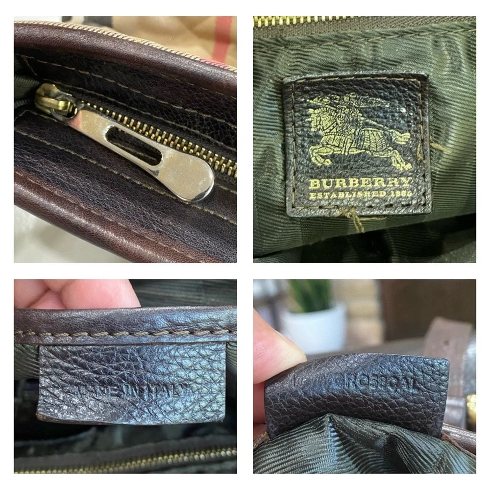 Burberry Beige and Brown Plaid Shoulder Bag - Picture 14 of 16